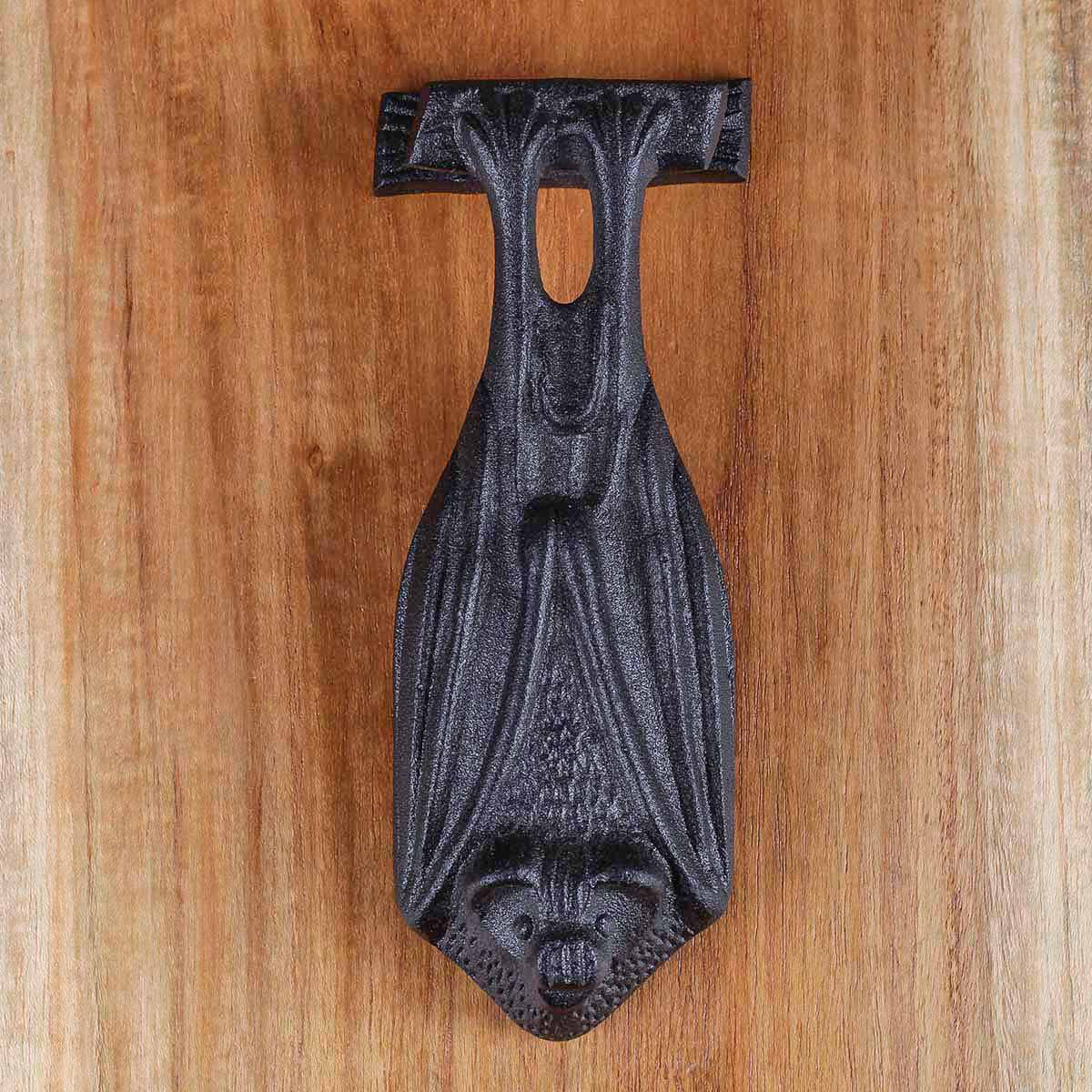 The Renovators Supply Inc. Black Cast Iron Bat Style Door Knocker 5" H x 2" W Renovators Supply
